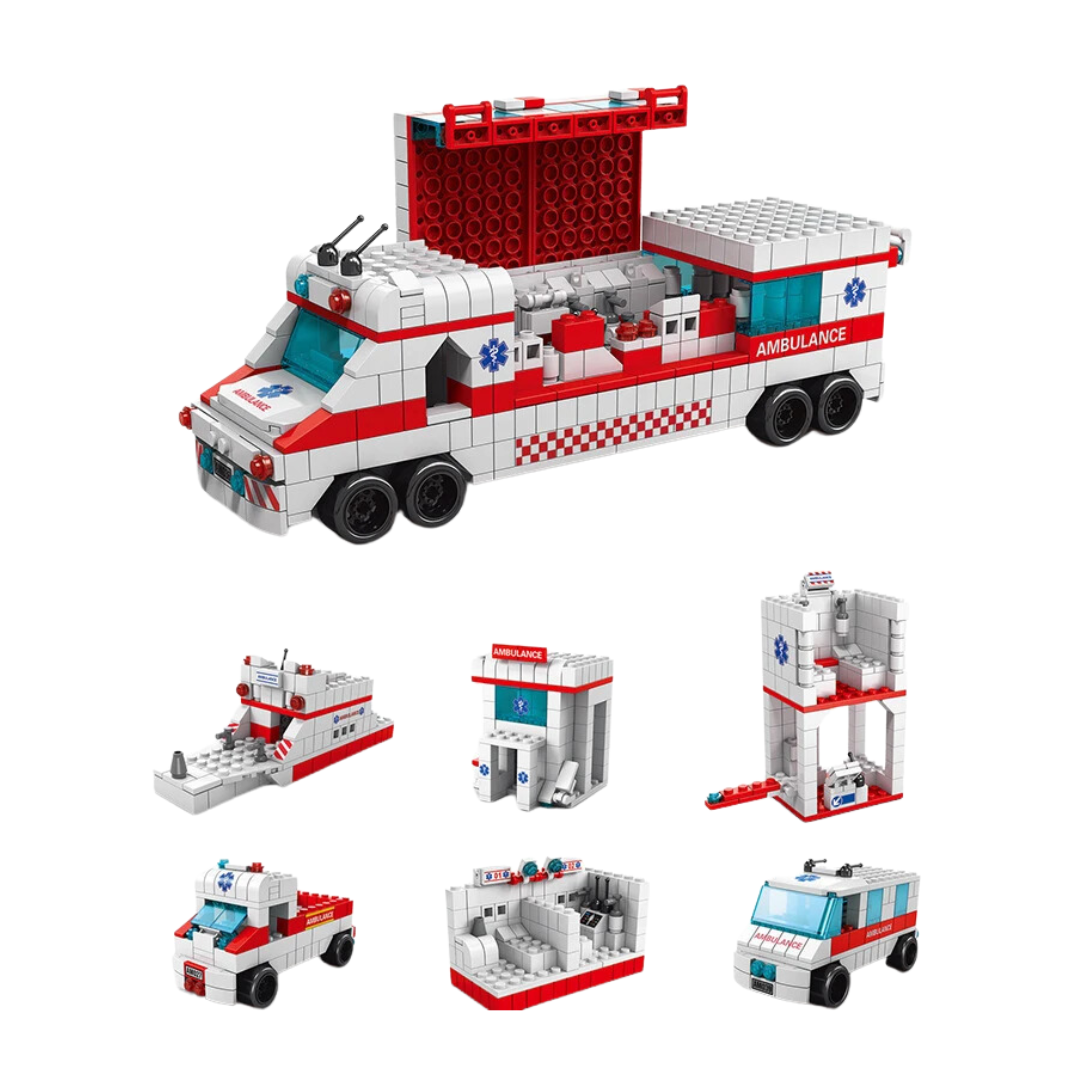 THOUSAND BLOCKS AMBULANCE DIY 1000PCS 6IN1 K8857-5