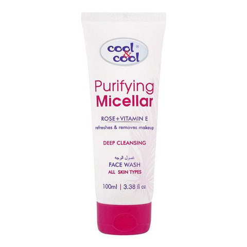 COOL & COOL PURIFYING MICELLAR ROSE+VITAMIN E FACE WASH 100ML