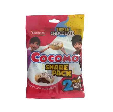 BISCONNI COCOMO TRIPLE CHOCOLATE SHARE PACK 52GM