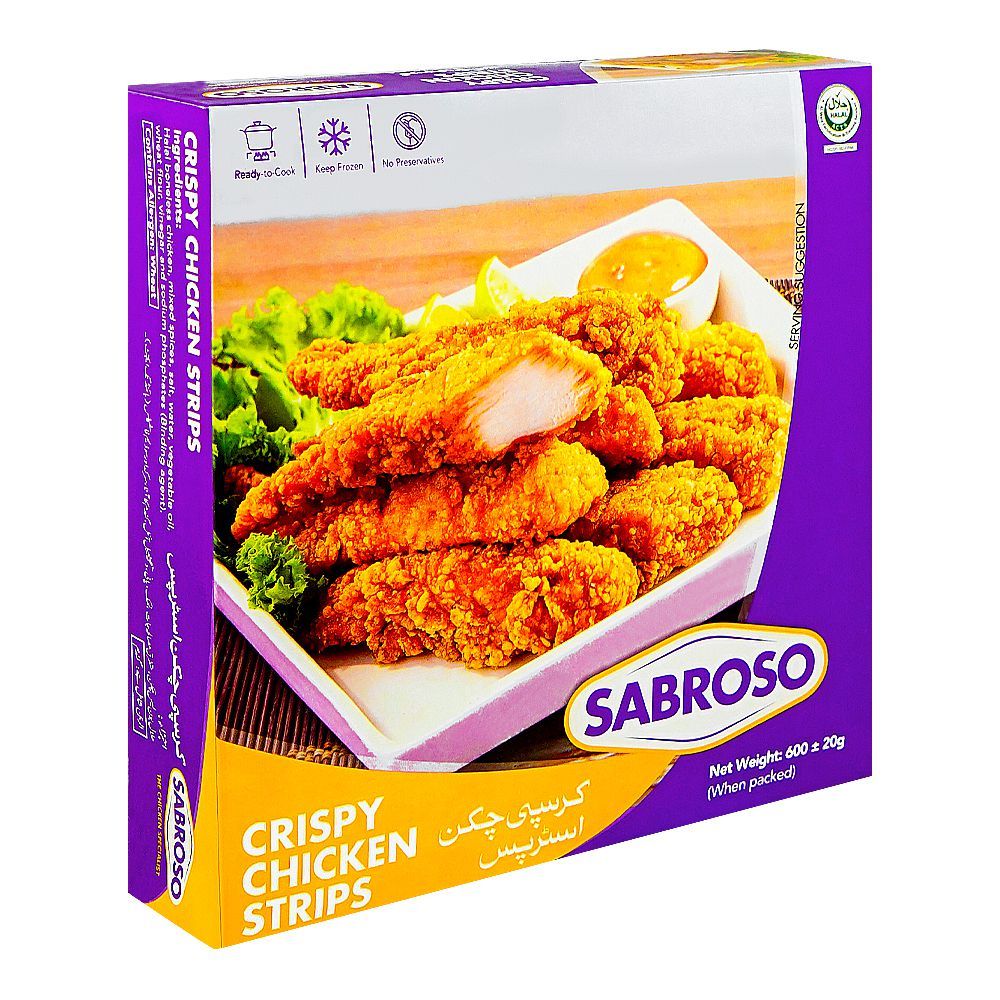 SABROSO CRISPY CHICKEN STRIPS NET WEIGHT 600G