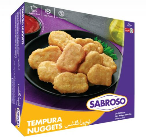 SABROSO TEMPURA NUGGESTS NET WEIGHT 500G