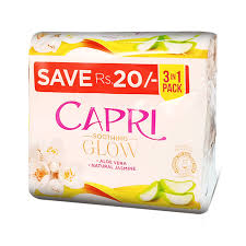 CAPRI SOOTHING GLOW ALOEVERA NATURAL JASMINE 130G 3IN1 PACK