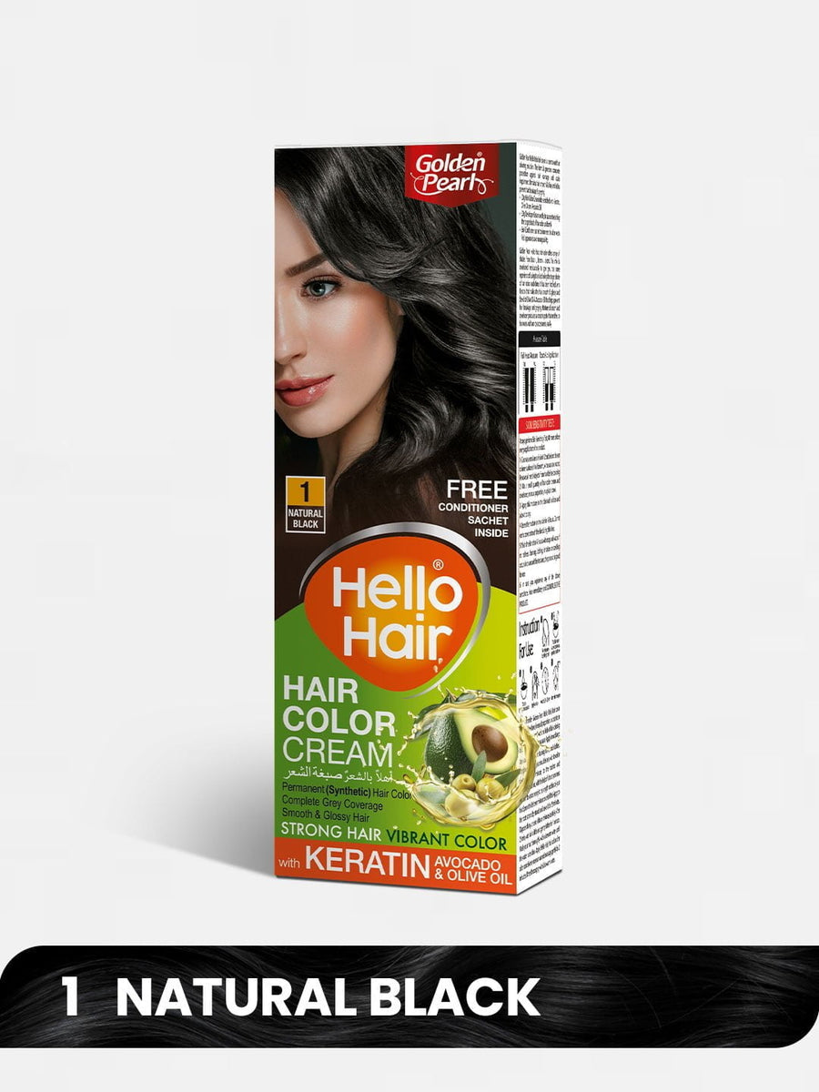 HELLO HAIR COLOR CREAM NATURAL BLACK 1