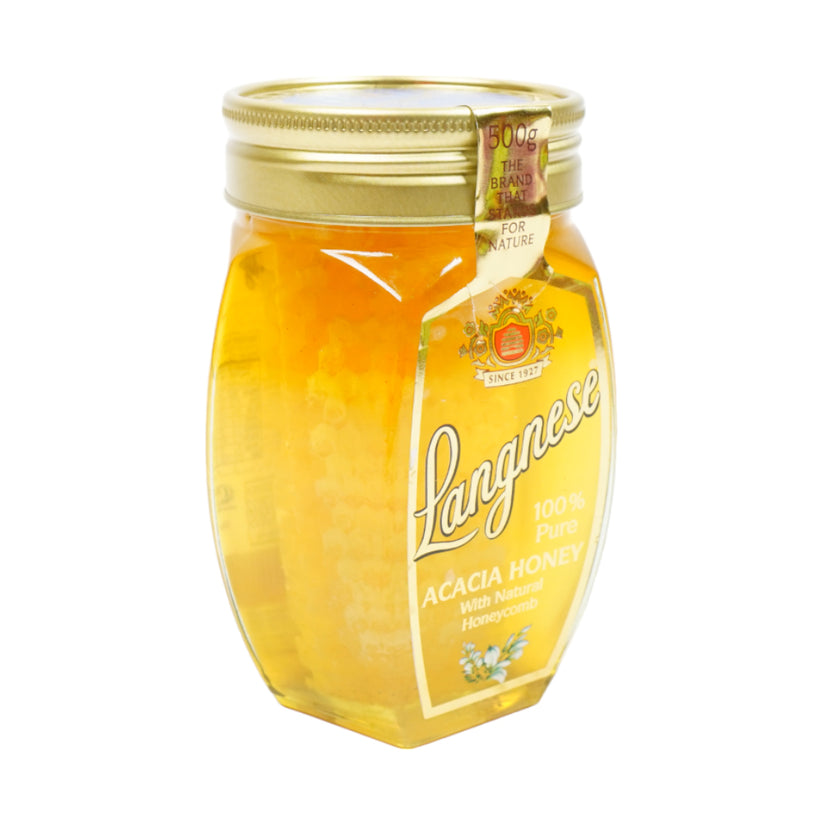 LANGNESE HONEY ACACIA WITH HONEYCOMB 500GM