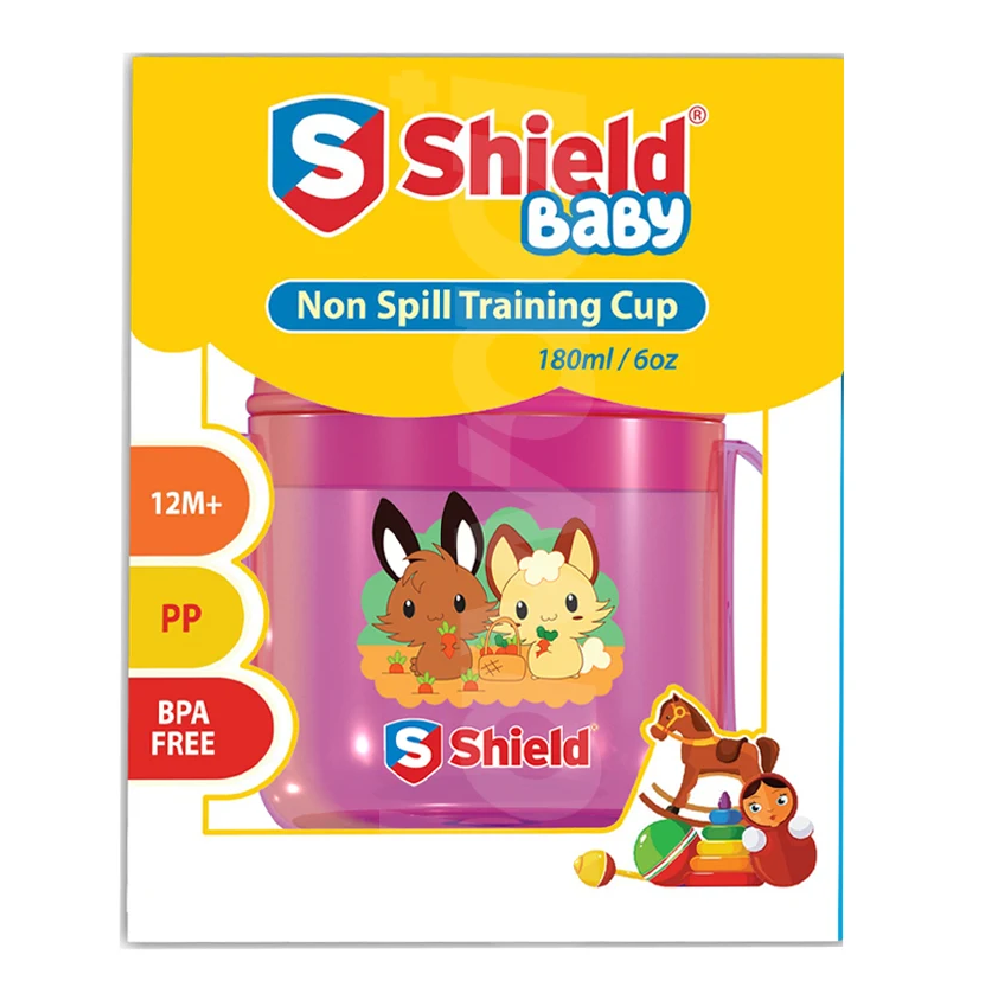 SHIELD BABY NON SPILL TRAINING CUP 12M+ 180ML