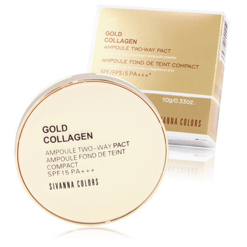 SIVANNA COLORS GOLD COLLAGEN TWO-WAY COMPACT POWDER 10GM NO.21