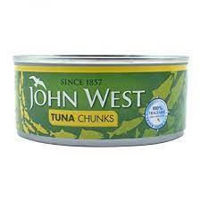 JOHN WEST TUNA CHUNKS IN SUNFLOWER OIL 132GM