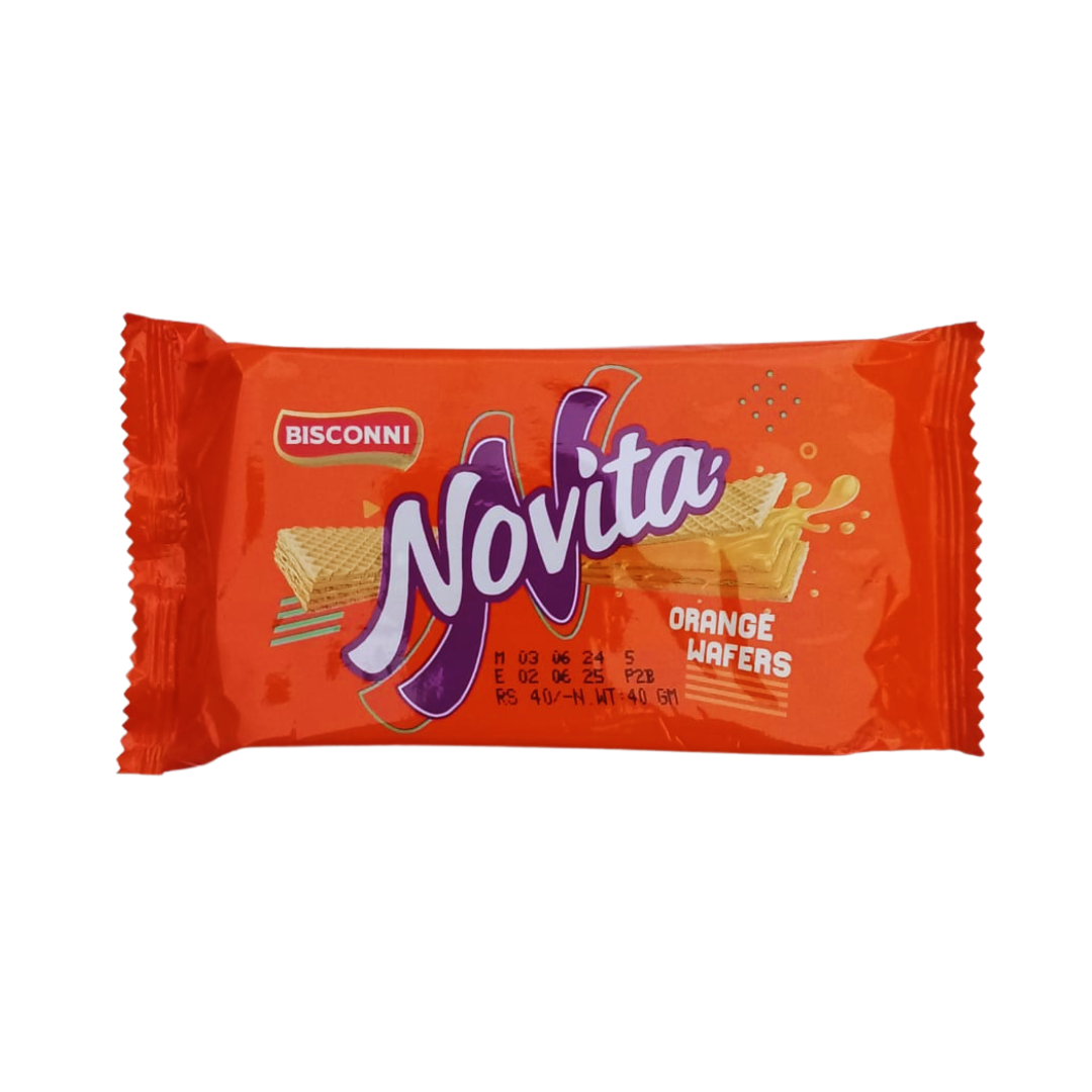 BISCONNI NOVITA ORANGE WAFERS 40GM