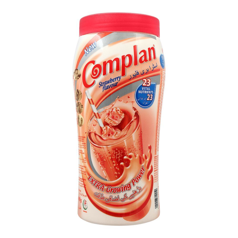 COMPLAN STRAWBERRY FLAVOUR JAR 400GM