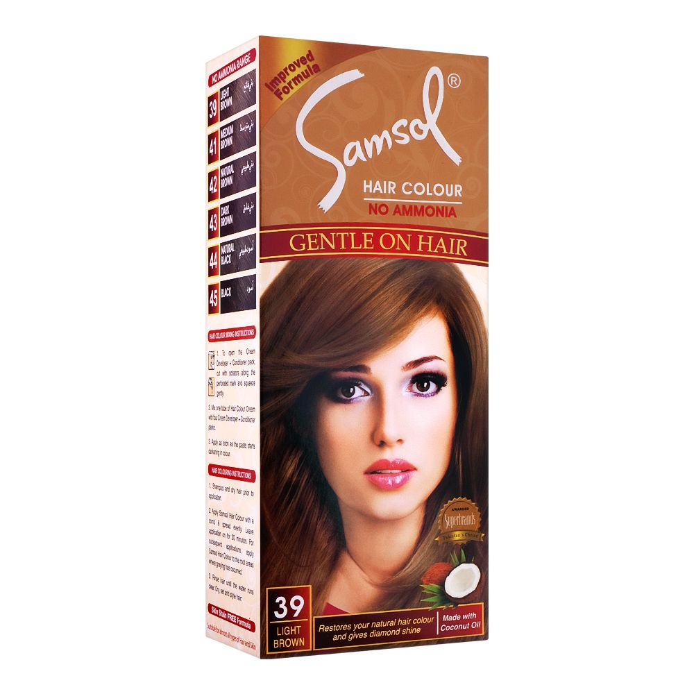 SAMSOL HAIR COLOUR NO 39 LIGHT BROWN