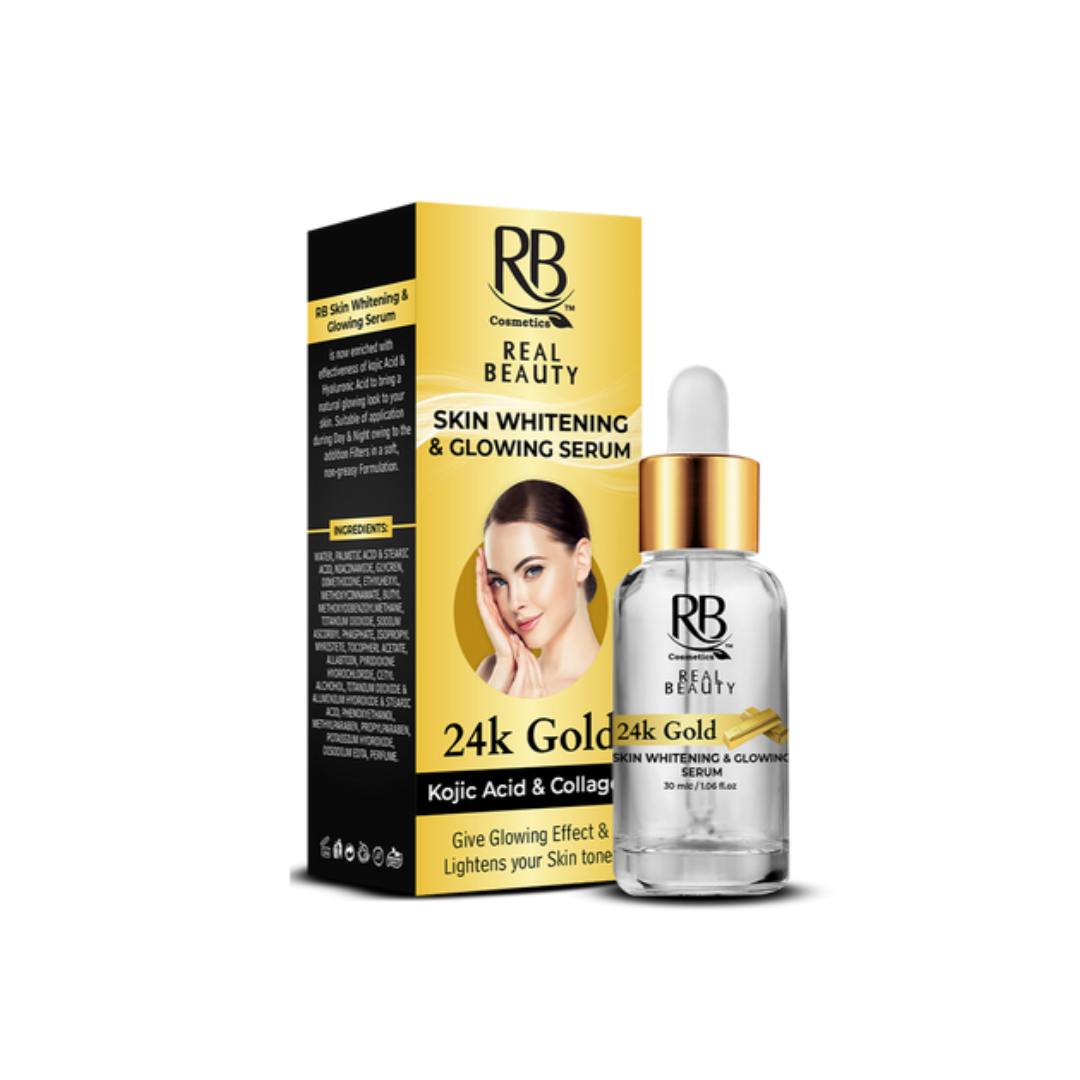 RB COSMETICS 24K REAL BEAUTY SKIN WHITENING & GLOWING SERUM 30ML