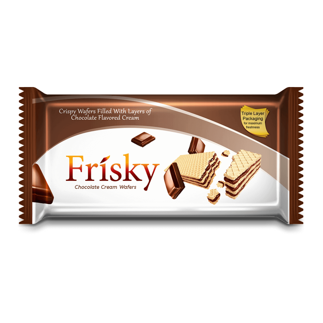 INNOVATIVE FRISKY CHOCOLATE CREAM WAFERS 75GM