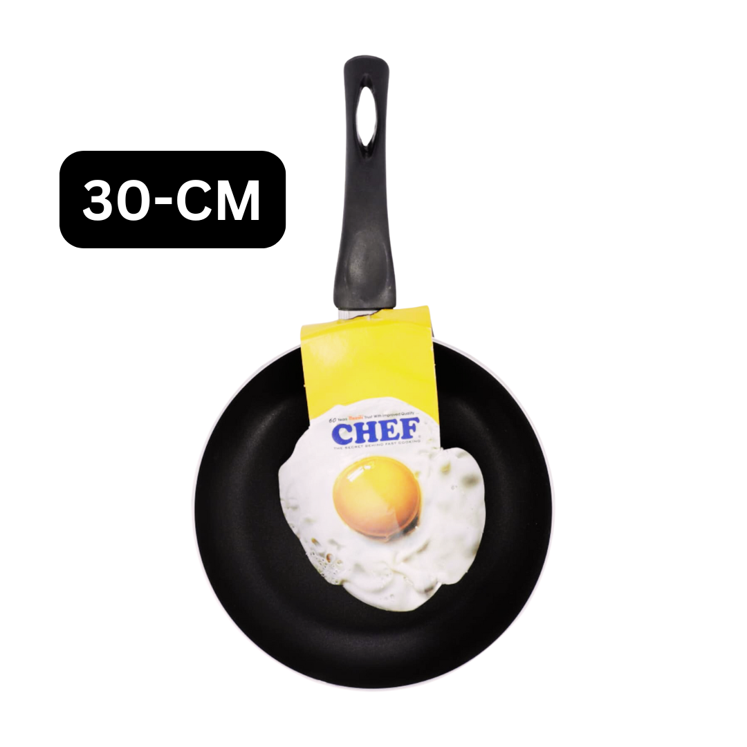 CHEF ROUND FRY PAN NON STICK 30CM BLACK