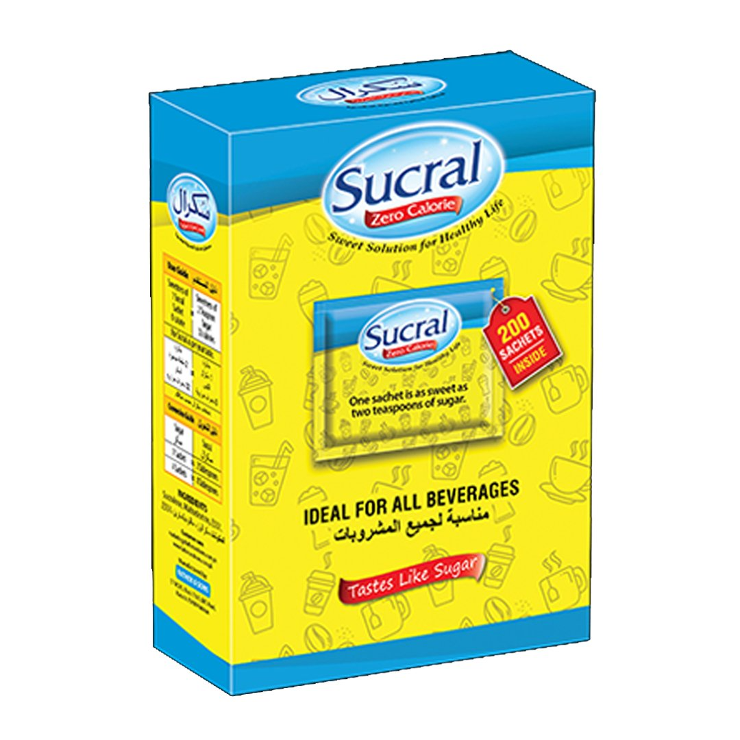 SUCRAL ZERO CALORIE SWEETNER FOR ALL BEVERAGES 200PC