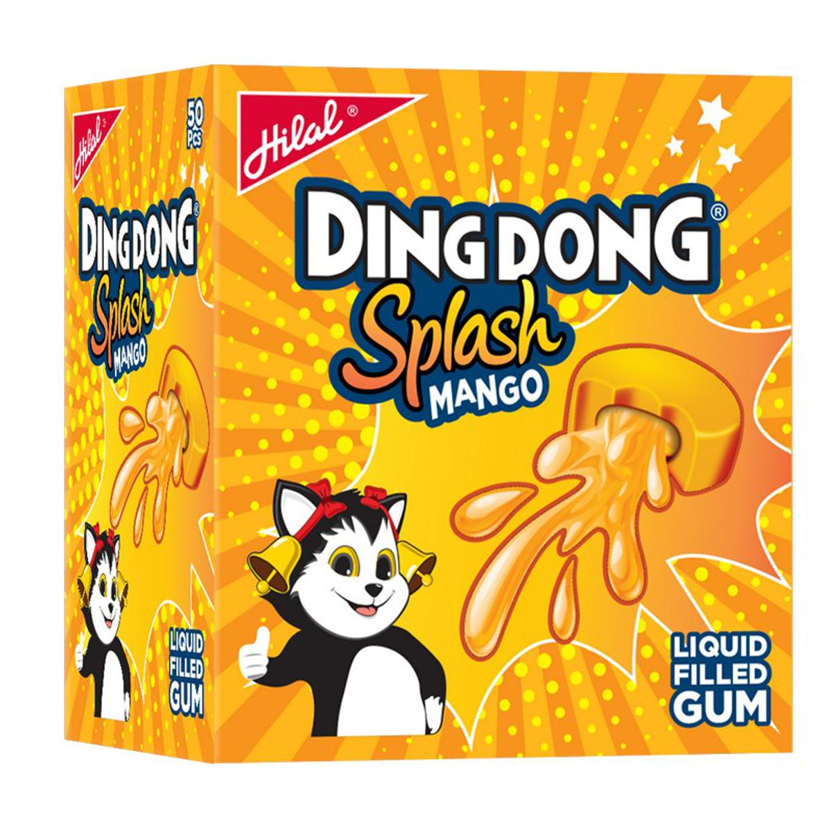 HILAL DING DONG SPLASH MANGO LIQUID FILLED GUM 50PCS