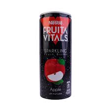 NESTLE FRUITA VITALS SPARKLING FRUIT DRINK APPLE CAN 250ML