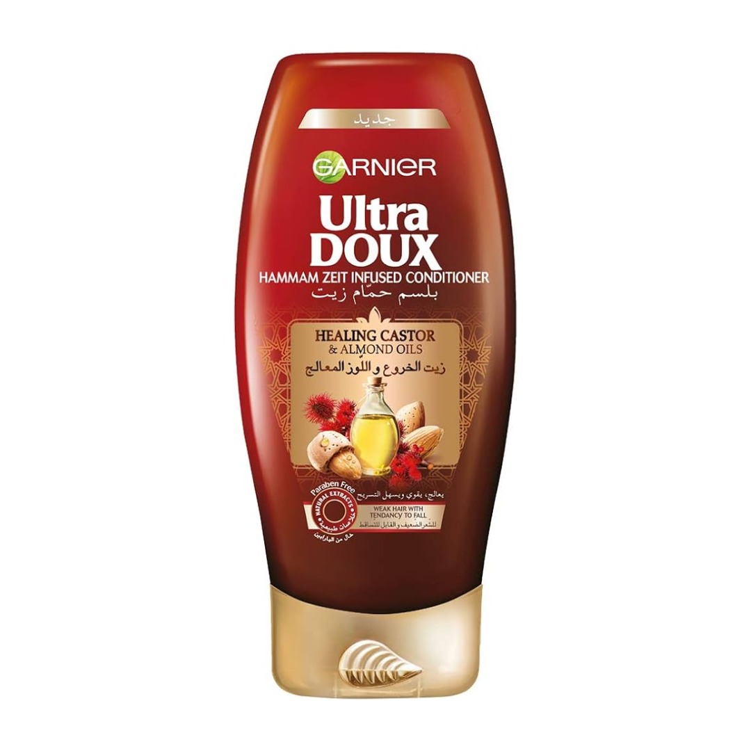 GARNIER ULTRA DOUX CONDITIONER HEALING CASTOR & ALMOND OILS 400ML