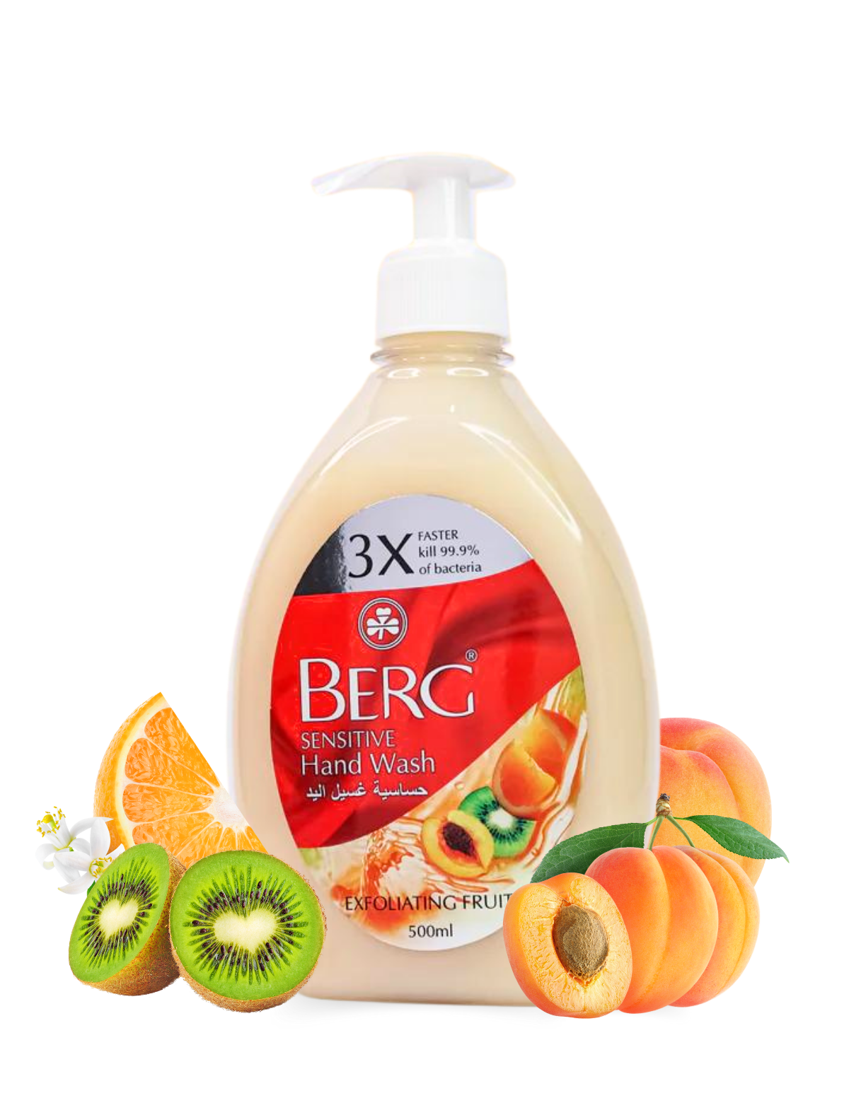 BERG SENSITIVE HAND WASH EXFOLIATING FRUIT 500ML