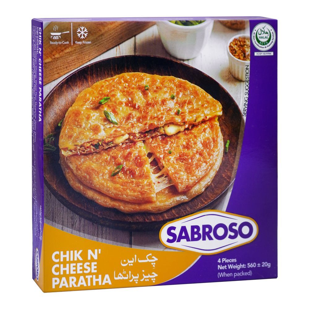 SABROSO CHIK N' CHEESE PARATHA NET WEIGHT 560G