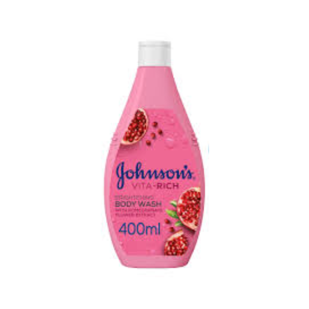 JOHNSONS VITA-RICH BRIGHTENING BODY WASH WITH POMEGRANATE FLOWER 400ML