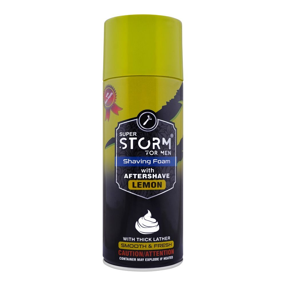 SUPER STORM SHAVING FOAM AFTER SHAVE LEMON