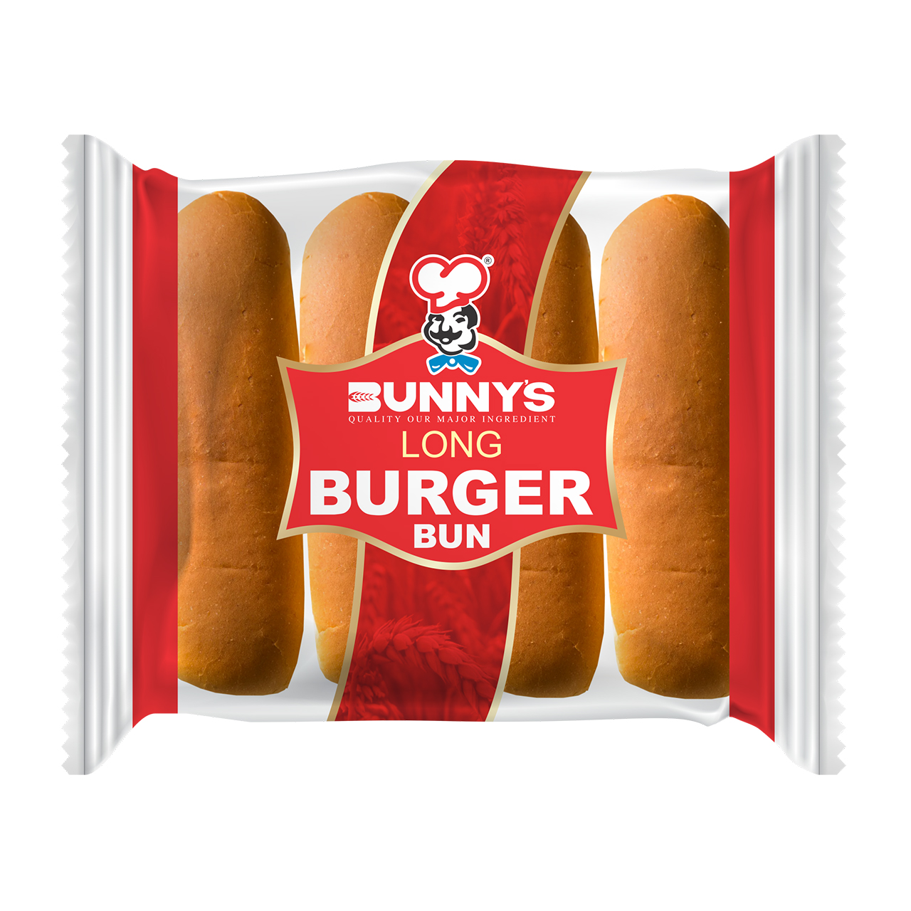 BUNNY'S LONG BURGER BUN 4PC