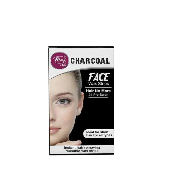 RIVAJ FACE WAX STRIP CHARCOAL 24PC