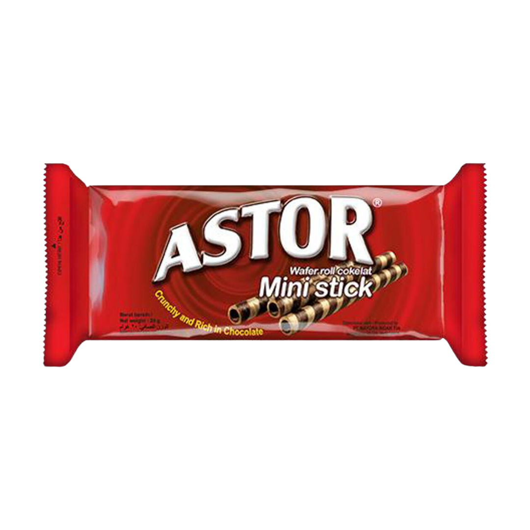 ASTOR MINI STICK WAFER ROLL CHOCOLATE 20GM