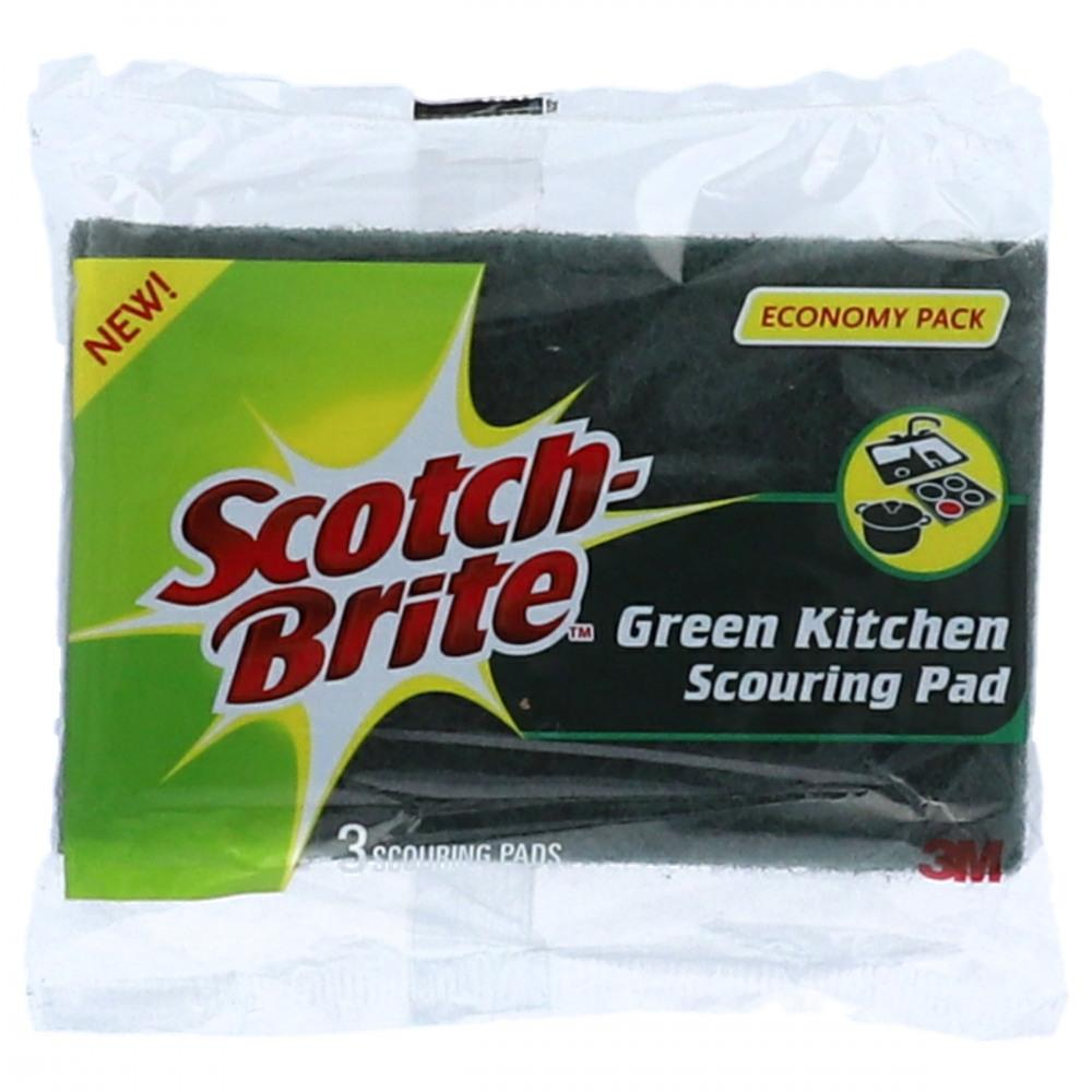 SCOTCH BRITE SCOURING PAD LARGE ECONOMY PACK 3PCS