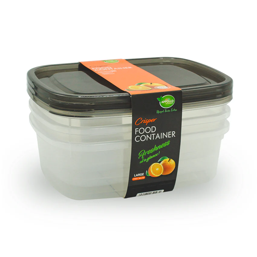 APPOLLO CRISPER FOOD CONTAINER LARGE 3PCS SET