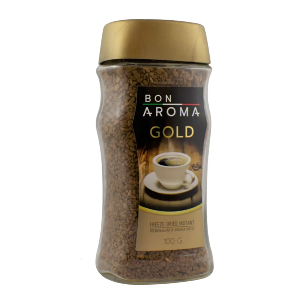 BON AROMA COFFEE GOLD GLASS JAR 100GM