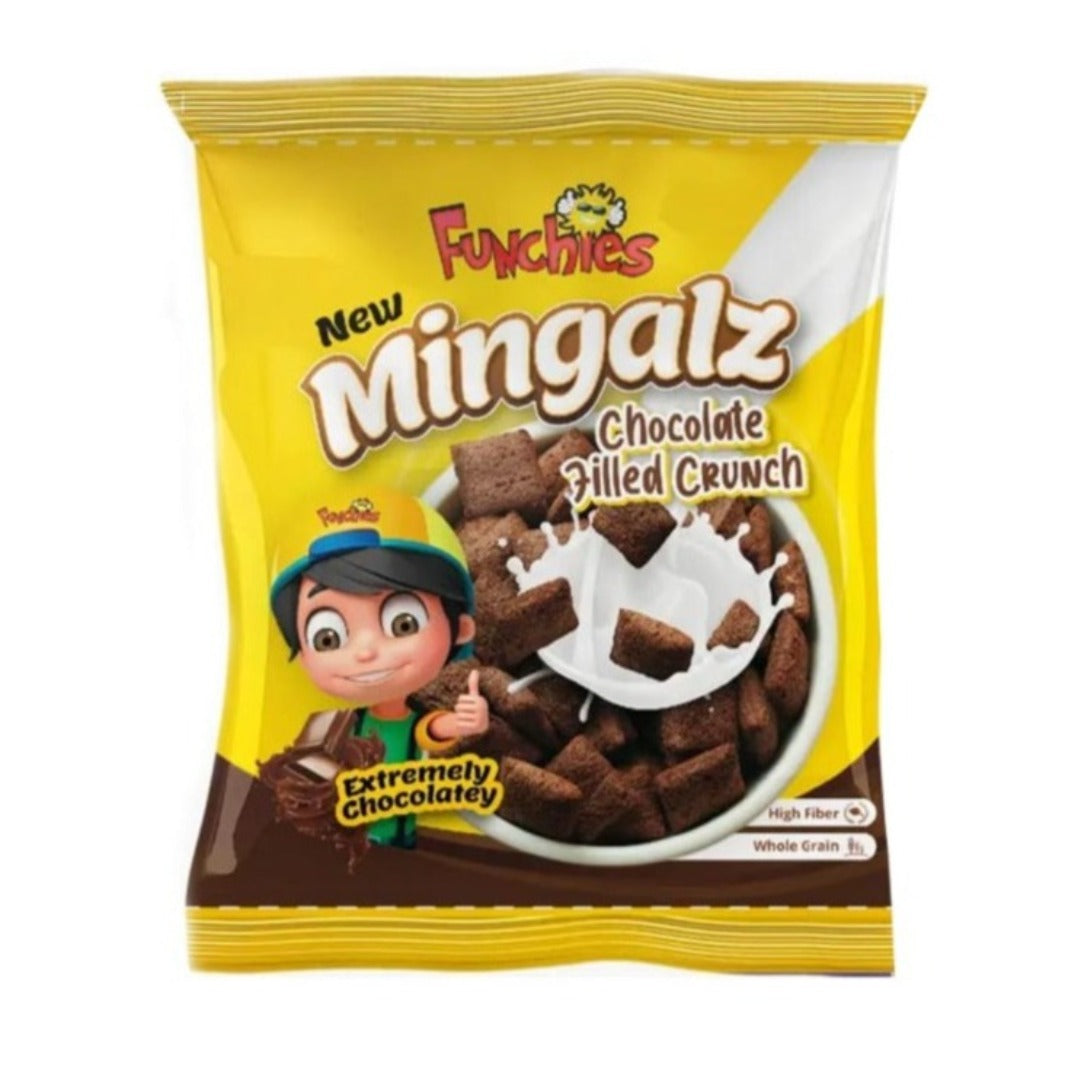 FUNCHIES MINGALZ CHOCOLATE FILLED CRUNCH 125GM