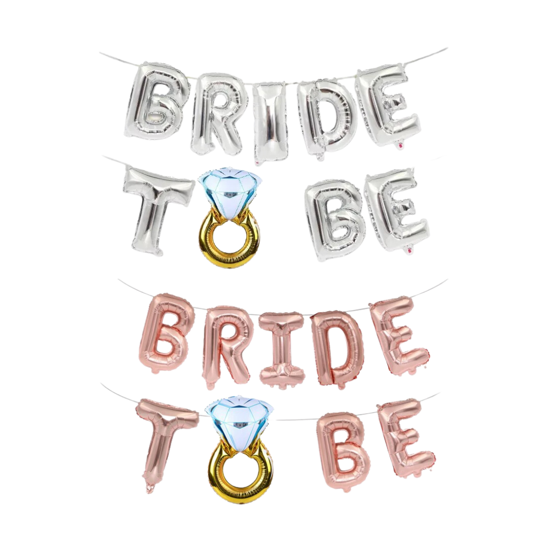 BRIDE TO BE FOIL BALLOONS SET 9PCS