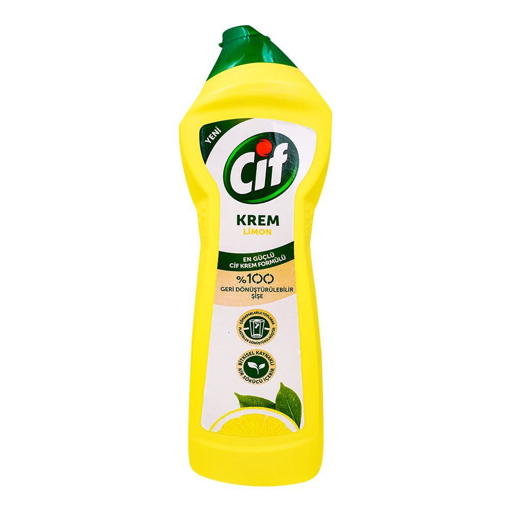 CIF CREAM CLEANER LEMON 750ML BOTTLE