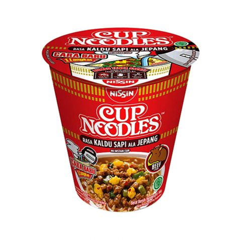 NISSIN CUP NOODLES RASA KALDU SAPI ALA JEPANG BEEF FLAVOUR 66GM