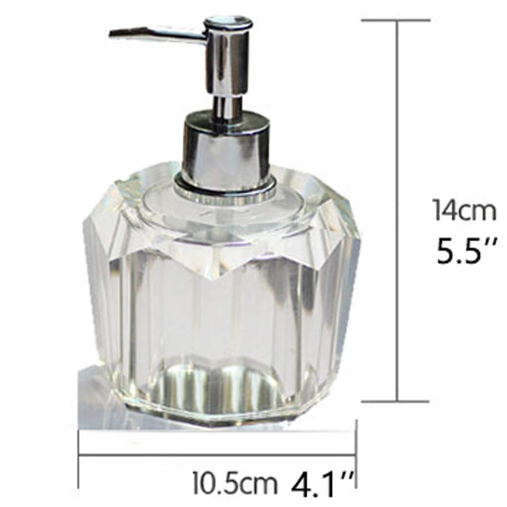 ACRYLIC SOAP DISPENSER CRYSTLE ROUND BOTTLE