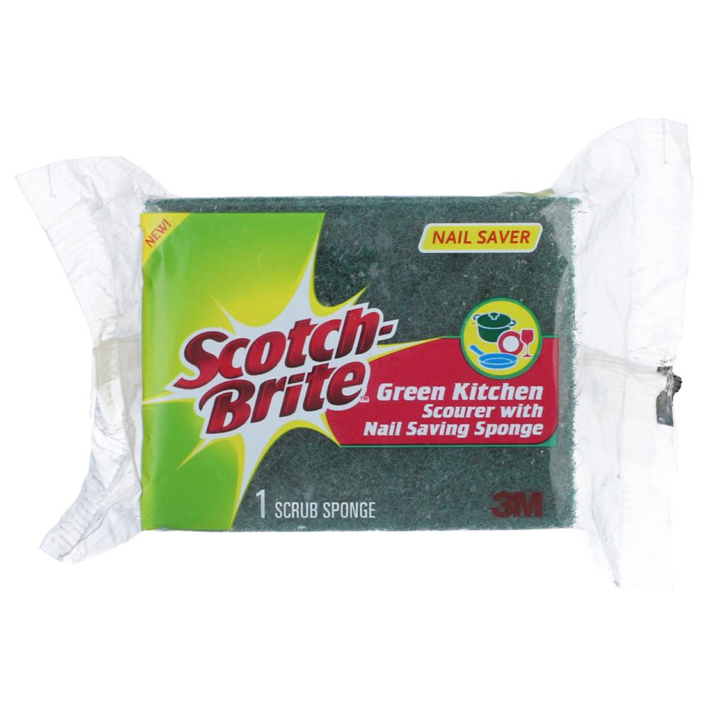 SCOTCH BRITE SPONGE GREEN KITCHEN NAIL SAVER 1PC