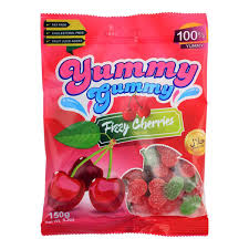 YUMMY GUMMY FIZZY CHERRIES JELLY 150GM