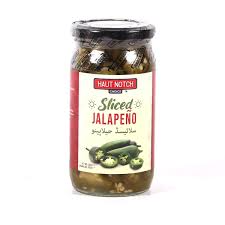 HAUT NOTCH SLICED JALAPENO GLASS JAR 330GM