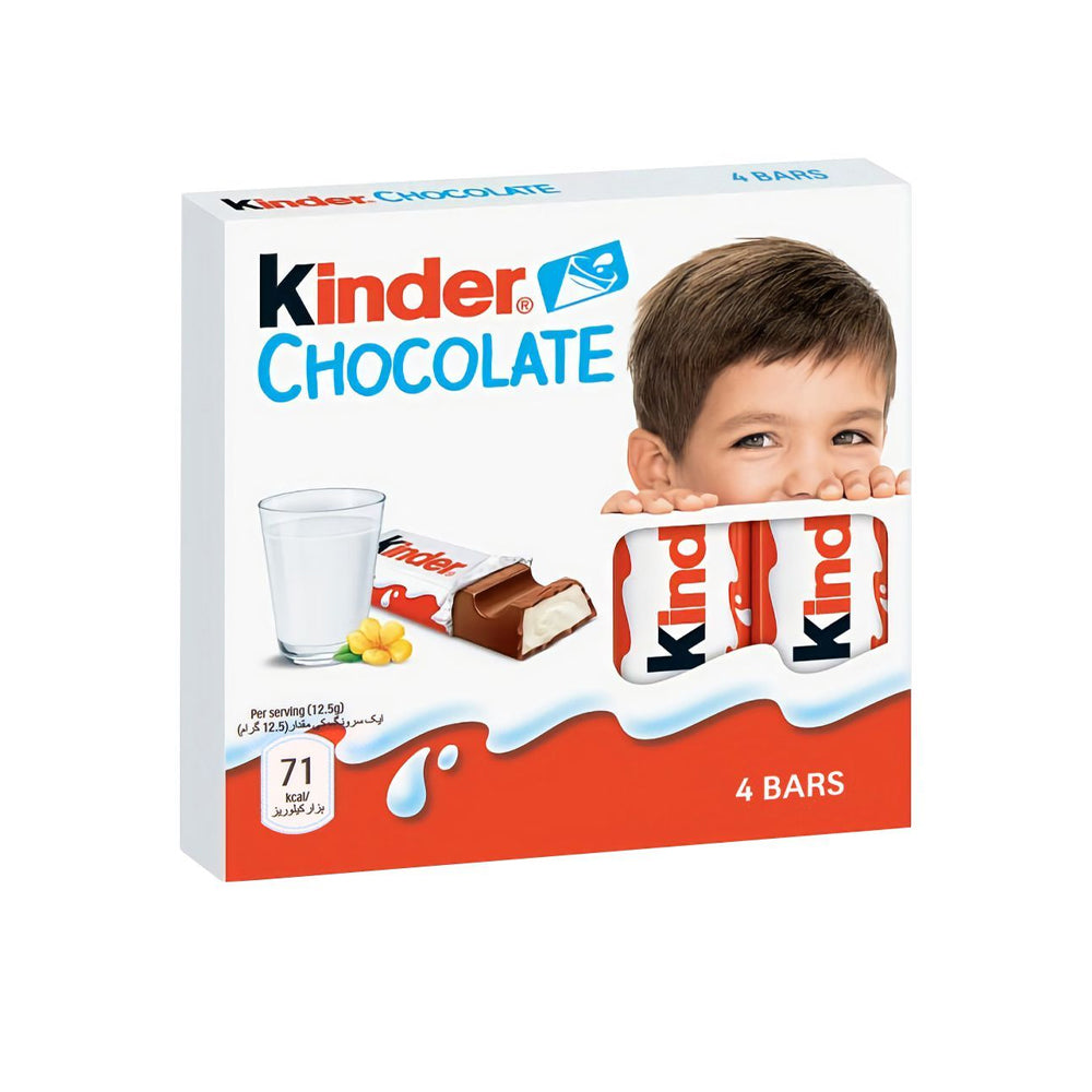 KINDER CHOCOLATE 4-BARS 50GM