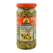 FIGARO SLICED GREEN OLIVES 340GM