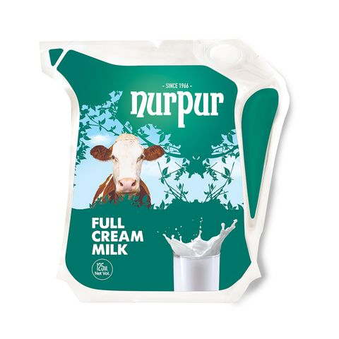 NURPUR FULL CREAM MILK POUCH 125ML