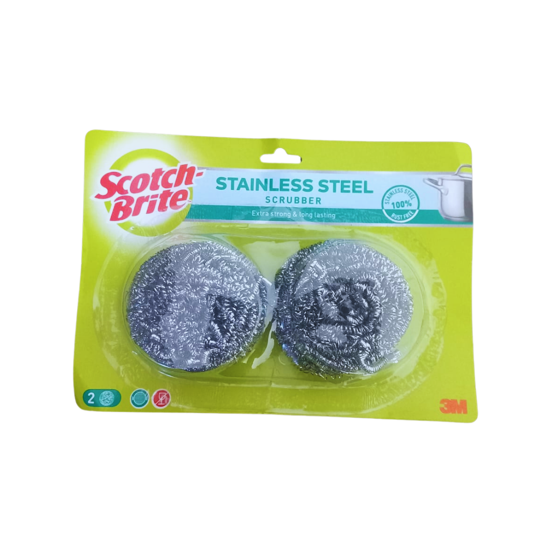 SCOTCH BRITE STAINLESS STEEL SCRUBBER 2PCS