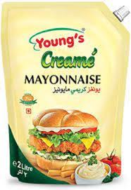 YOUNGS CREAME MAYONNAISE POUCH 2LTR