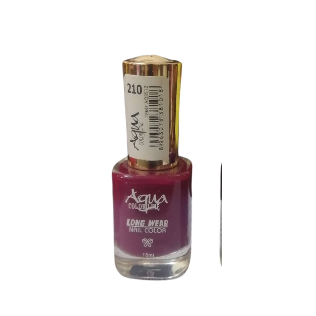 AQUA COLORLINE LONG WEAR NAIL POLLISH 15ML NO. 210