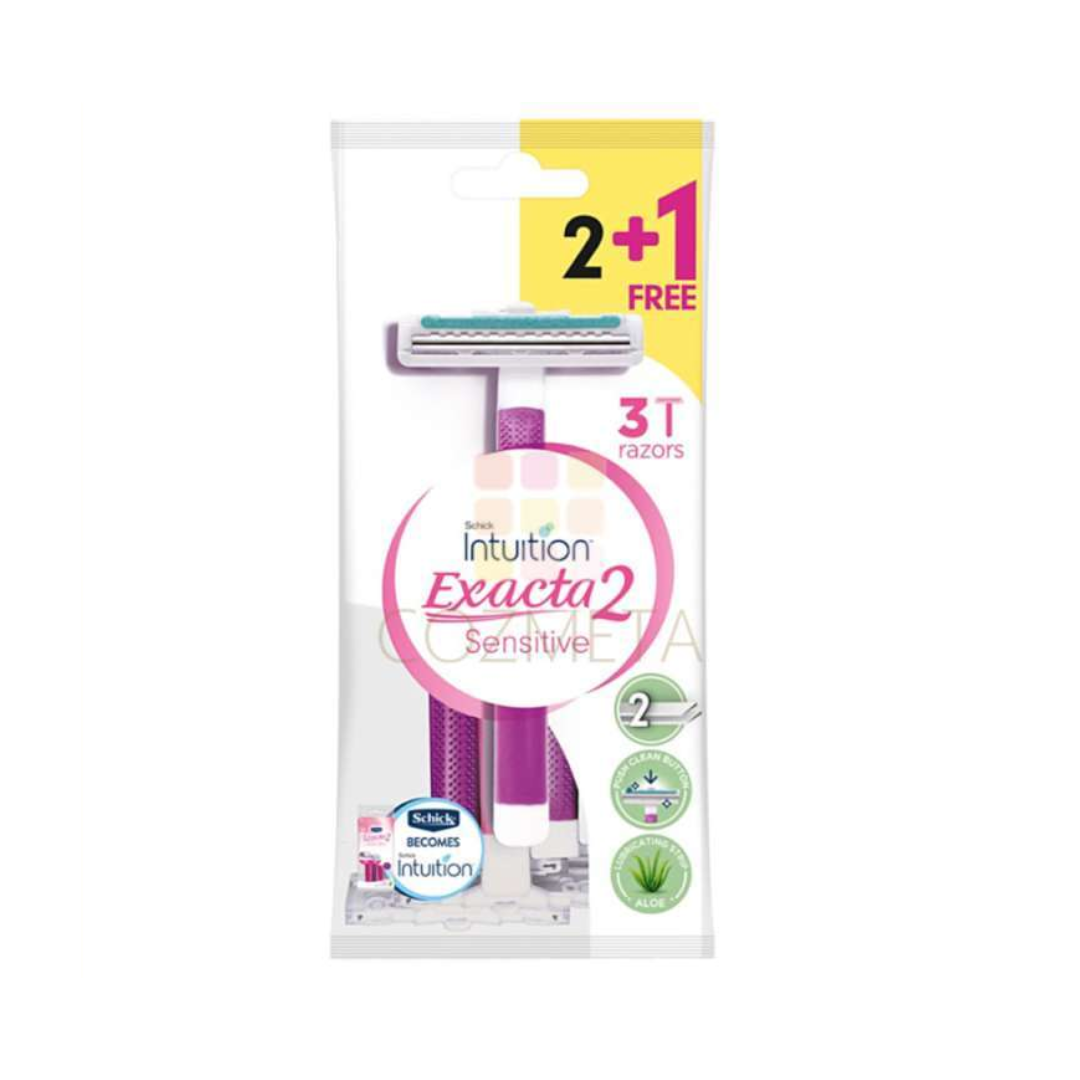 SCHICK INTUITION EXACTA 2 SENSITIVE 2+1 RAZORS