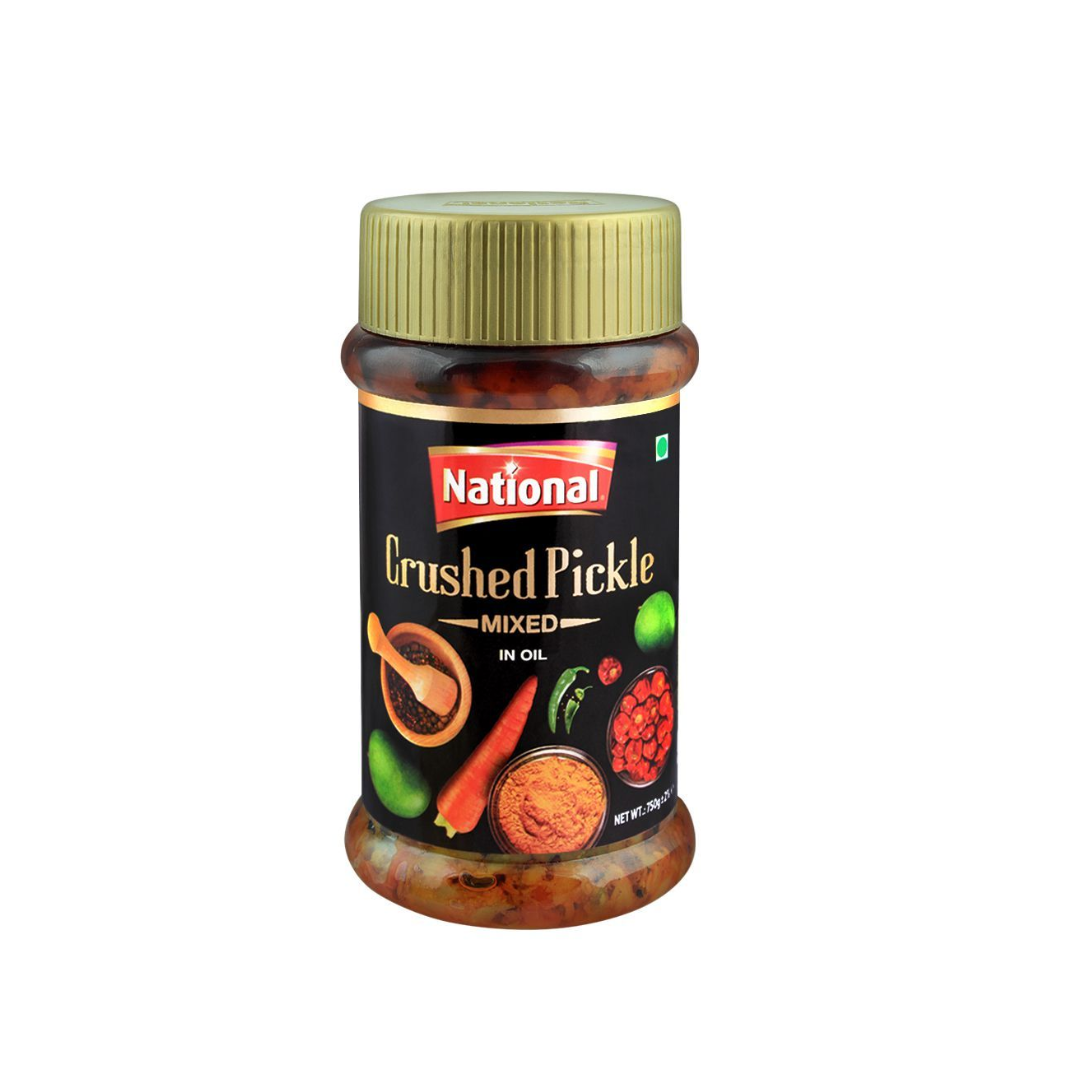 NATIONAL CRUSHED PICKLE MIXED IN OIL 750GM