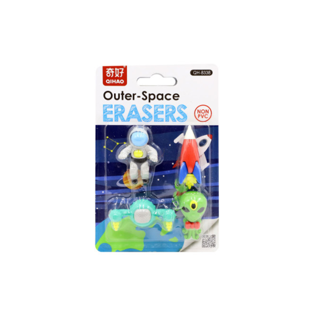 OUTER SPACE ERASER SET QH-8338