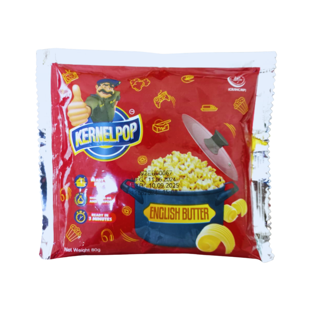 KERNELPOP POPCORN ENGLISH BUTTER POUCH 80GM