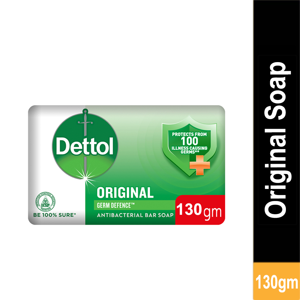 DETTOL ORIGINAL GERM DEFENCE ANTIBACTERIAL BAR SOAP 130GM